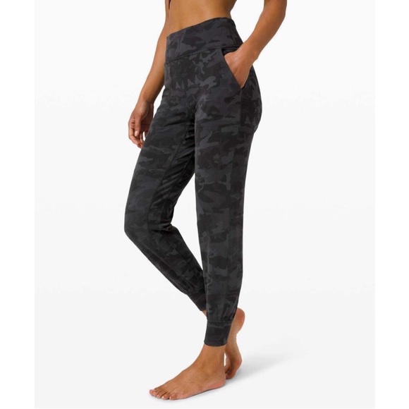 Lululemon Camo Align Jogger 12 Womens Black Grey Pants Relaxed Legging Incognito - Picture 1 of 15